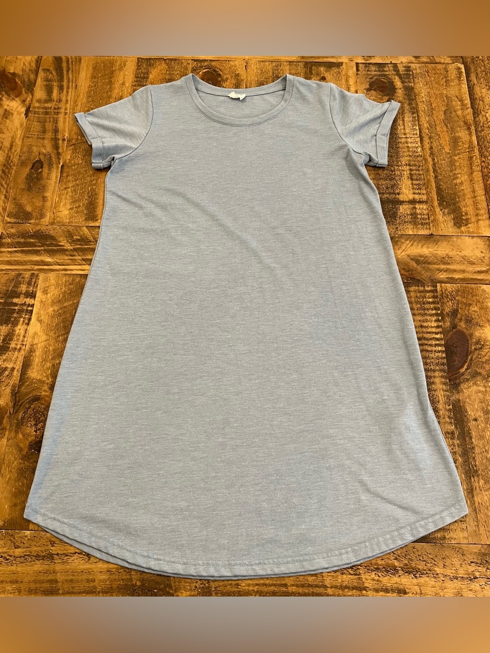 Cotton On Heathered Light Blue Midi Tee Dress